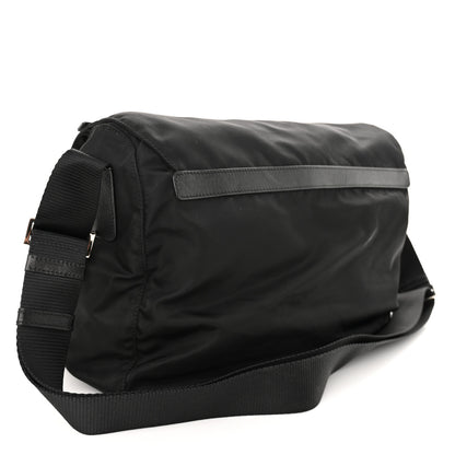 Prada Tessuto Nylon Saffiano Vela Messenger Bag Black 3 of 9