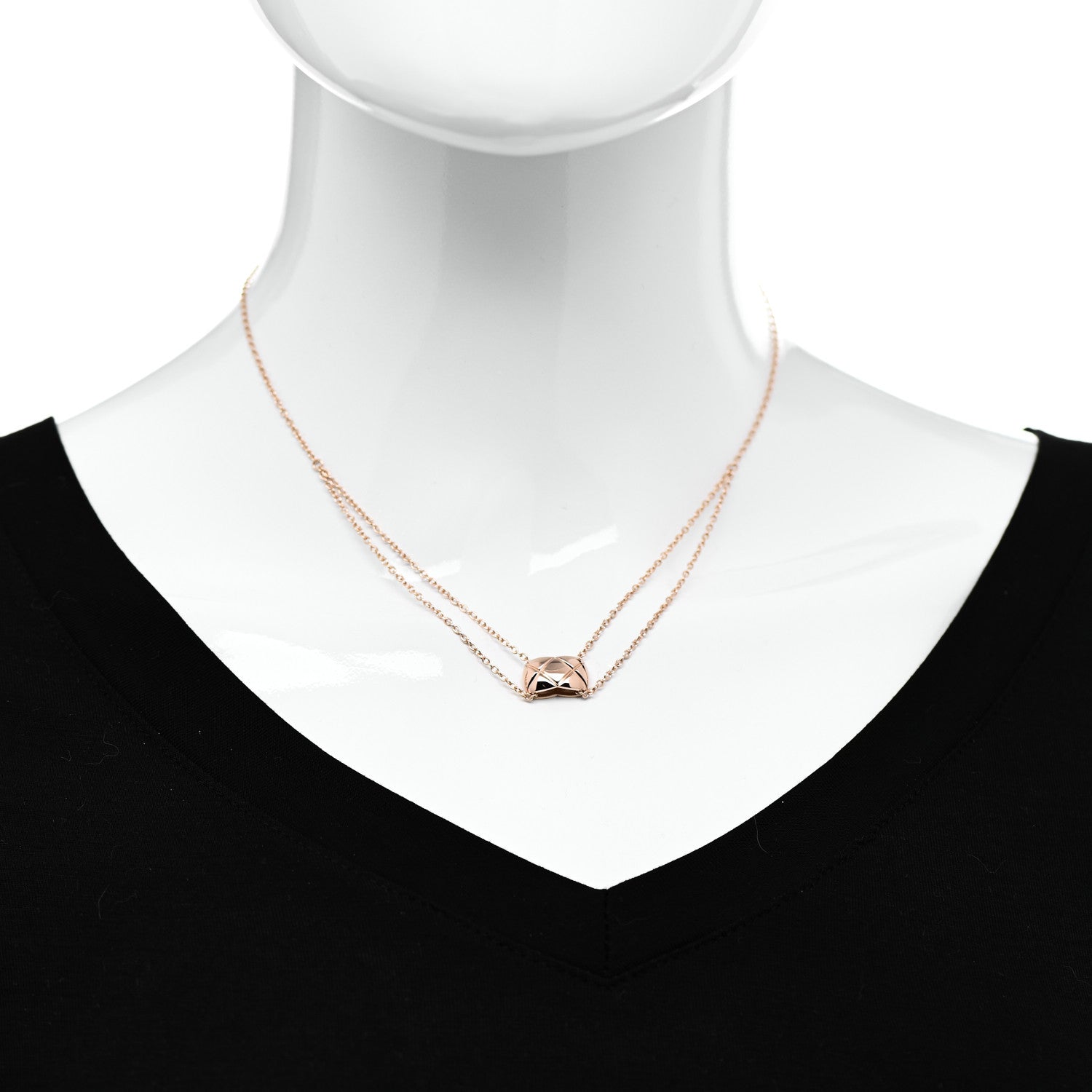 Chanel 18K Beige Gold Coco Crush Pendant Necklace 1 of 4