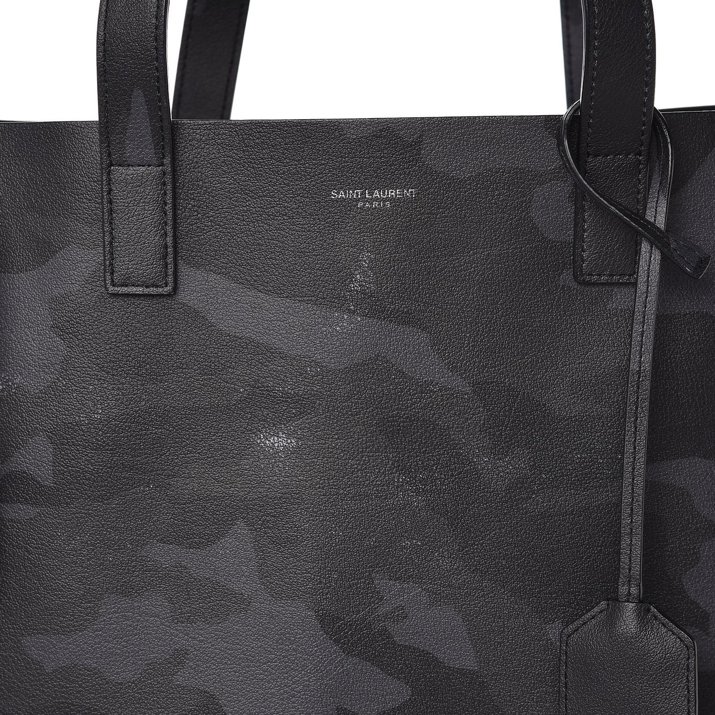Calfskin Camouflage Shopping Tote Black Grey