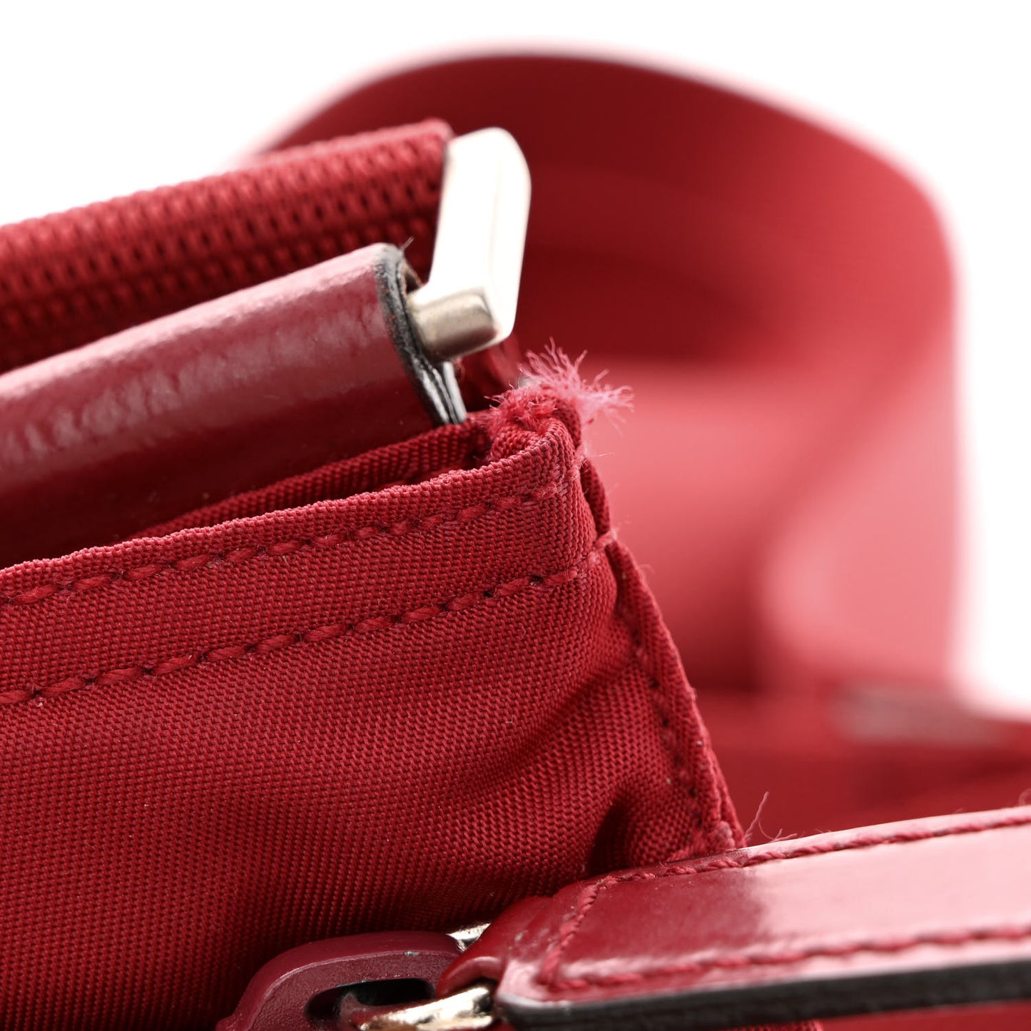 Nylon Flat Messenger Bag Fuoco