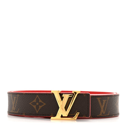 Louis Vuitton Calfskin Monogram 30mm LV Initiales Reversible Belt 75 30 Red 1 of 8