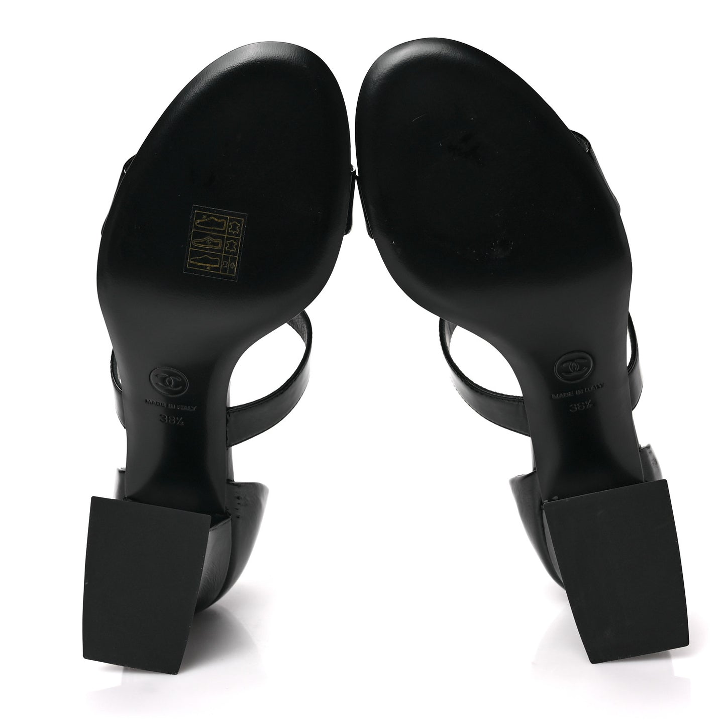 Patent Goatskin Sandals 38.5 Black