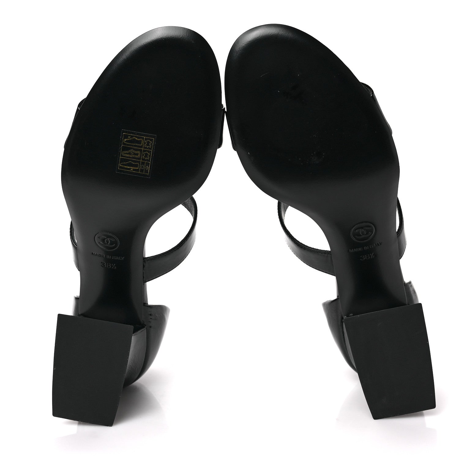 Chanel Patent Goatskin Sandals 38.5 Black 4 of 7