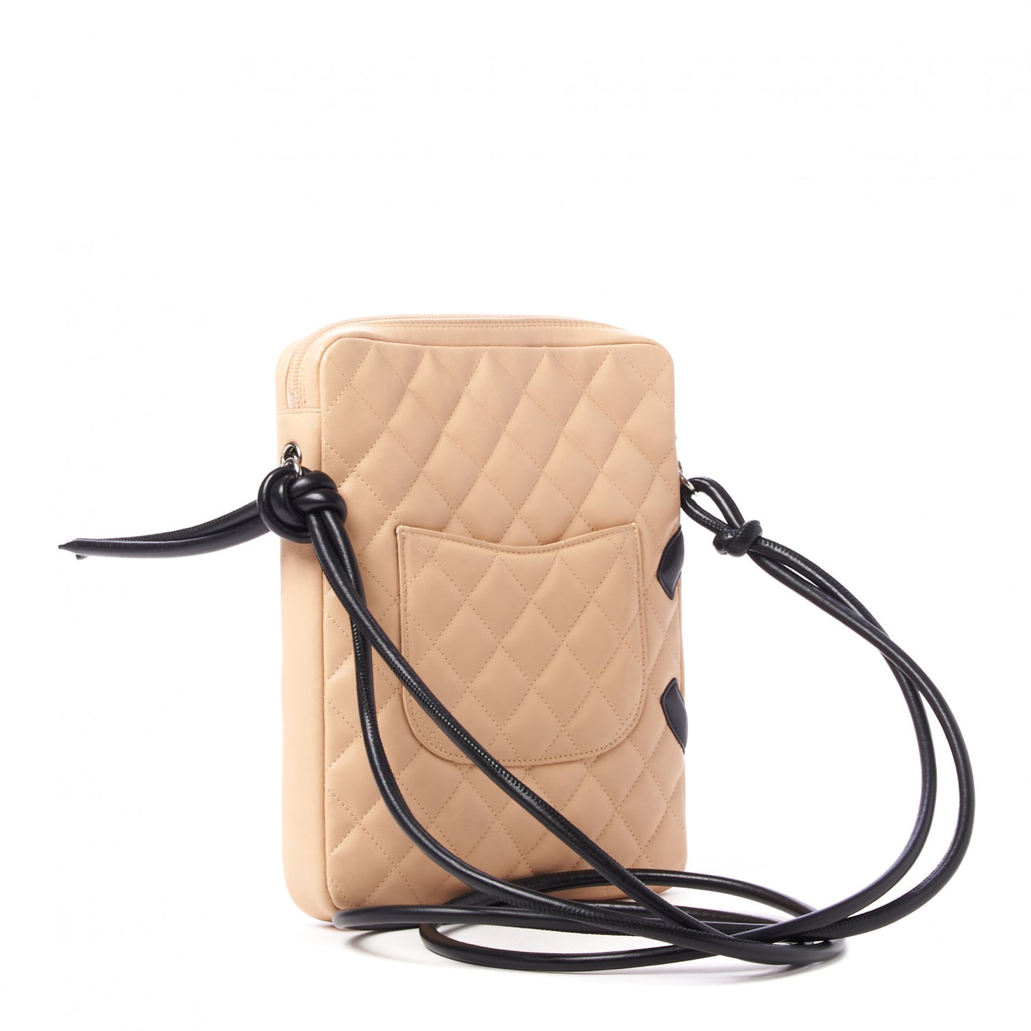 Calfskin Quilted Medium Cambon Messenger Beige Black