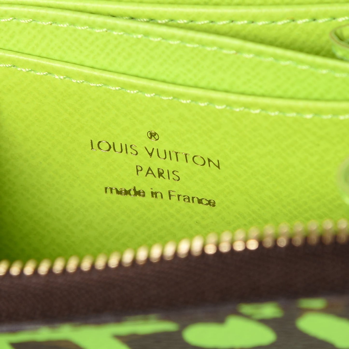 Monogram Graffiti Zippy Coin Purse Wallet Green