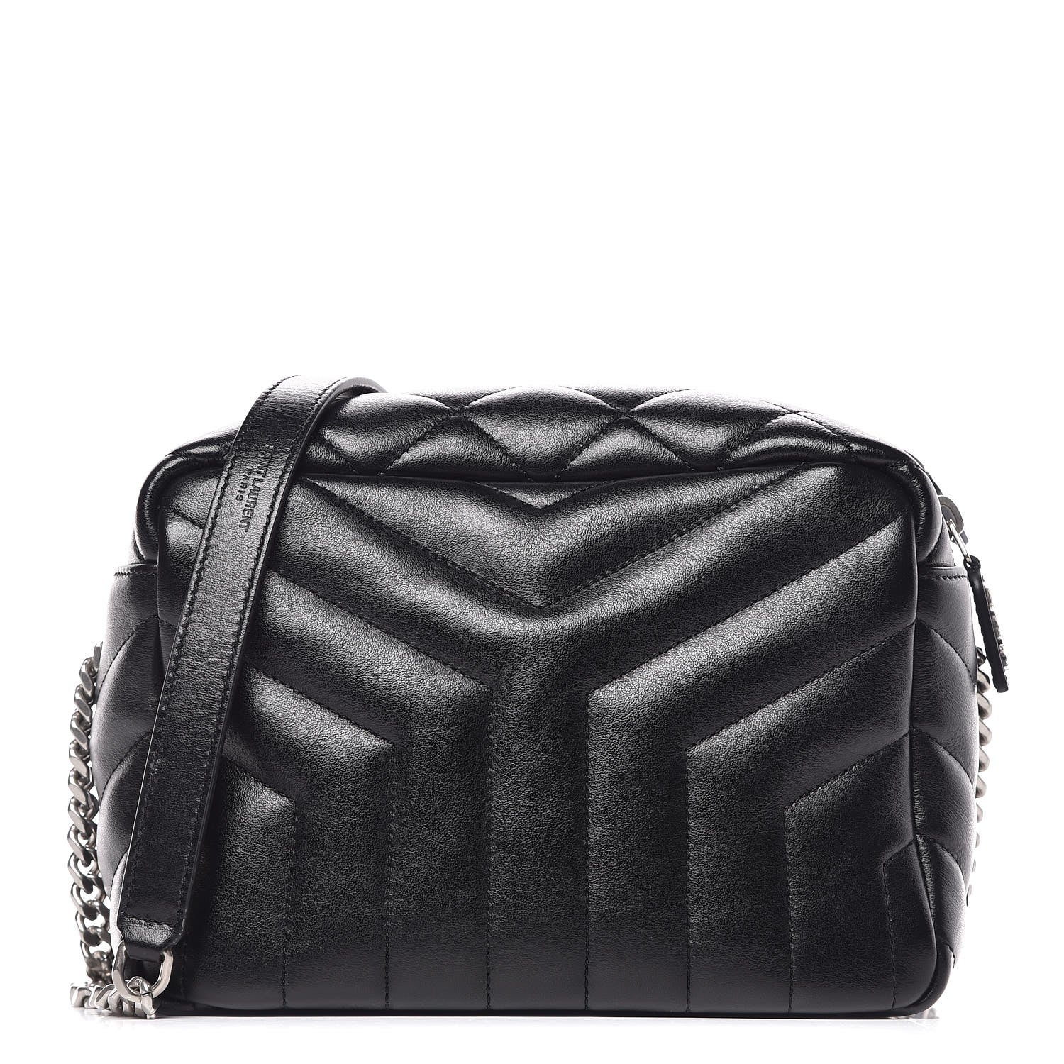 Saint Laurent Calfskin Y Quilted Monogram Small Loulou Bowling Bag Black 1 of 6