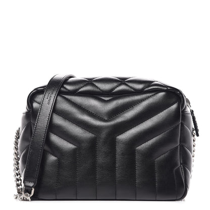 Saint Laurent Calfskin Y Quilted Monogram Small Loulou Bowling Bag Black 1 of 6