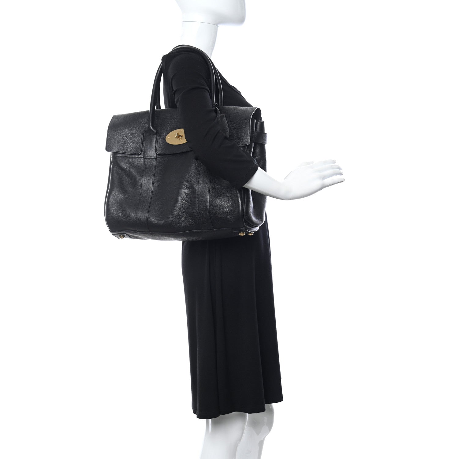 Mulberry Natural Leather Bayswater Black 2 of 12