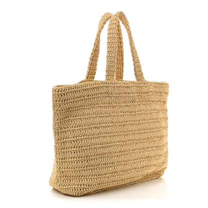 Saint Laurent Raffia Rive Gauche Tote Natural 3 of 10