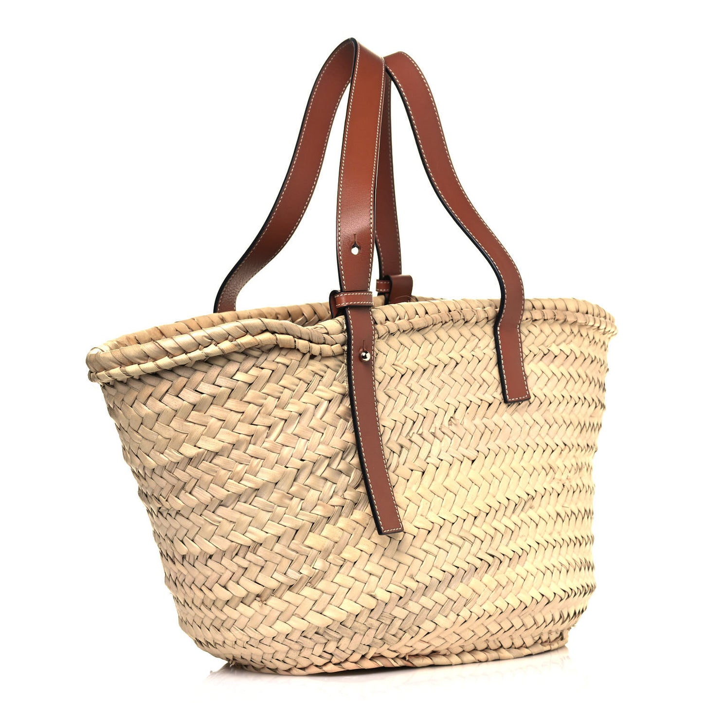 Raffia Basket Tote Bag Natural Tan