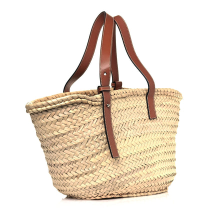Loewe Raffia Basket Tote Bag Natural Tan 4 of 9