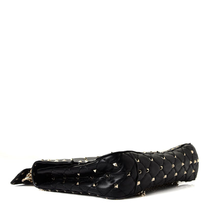 Valentino Garavani Lambskin Medium Rockstud Spike Shoulder Bag Black 12 of 12