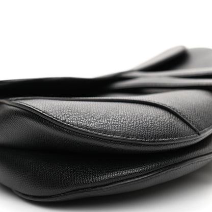 Christian Dior Grained Calfskin Saddle Bag Black 8 of 10