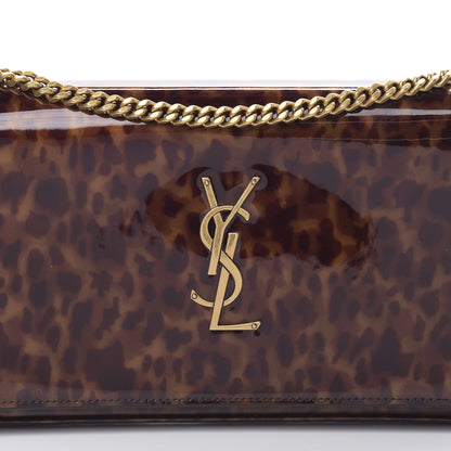 Saint Laurent Patent Monogram Chain Wallet Tortoiseshell 8 of 11