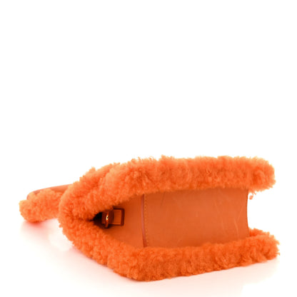 Jacquemus Calfskin Shearling Le Chiquito Moyen Orange 4 of 10