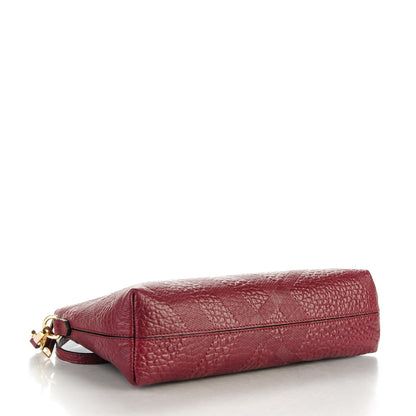 Burberry Signature Grain Calfskin Check Embossed Small Chichester Crossbody Clutch Bag Red 4 of 8