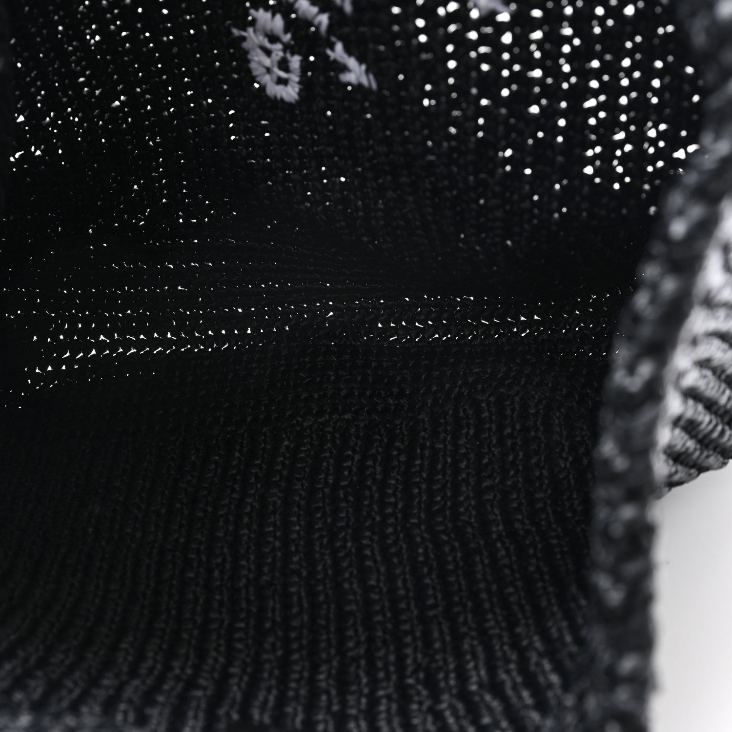 Prada Yarn Raffia Effect Crochet Logo Tote Black 5 of 12