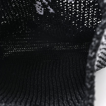 Prada Yarn Raffia Effect Crochet Logo Tote Black 5 of 12