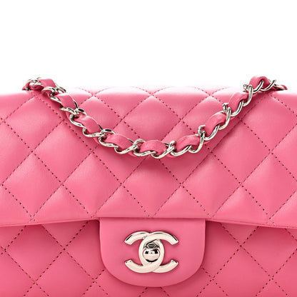 Chanel Lambskin Quilted Mini Rectangular Flap Pink 8 of 11