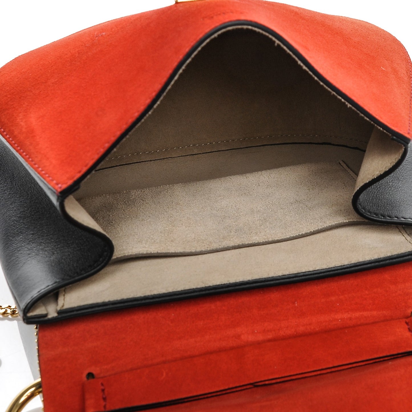 Suede Smooth Calfskin Drew Shoulder Bag Plaid Red Black