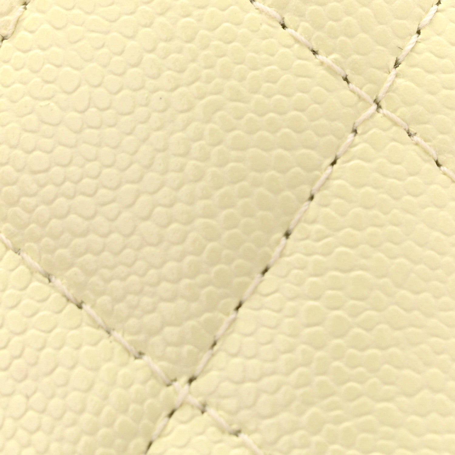 Chanel Caviar Quilted Mini Vanity Case With Chain Light Yellow 12 of 13