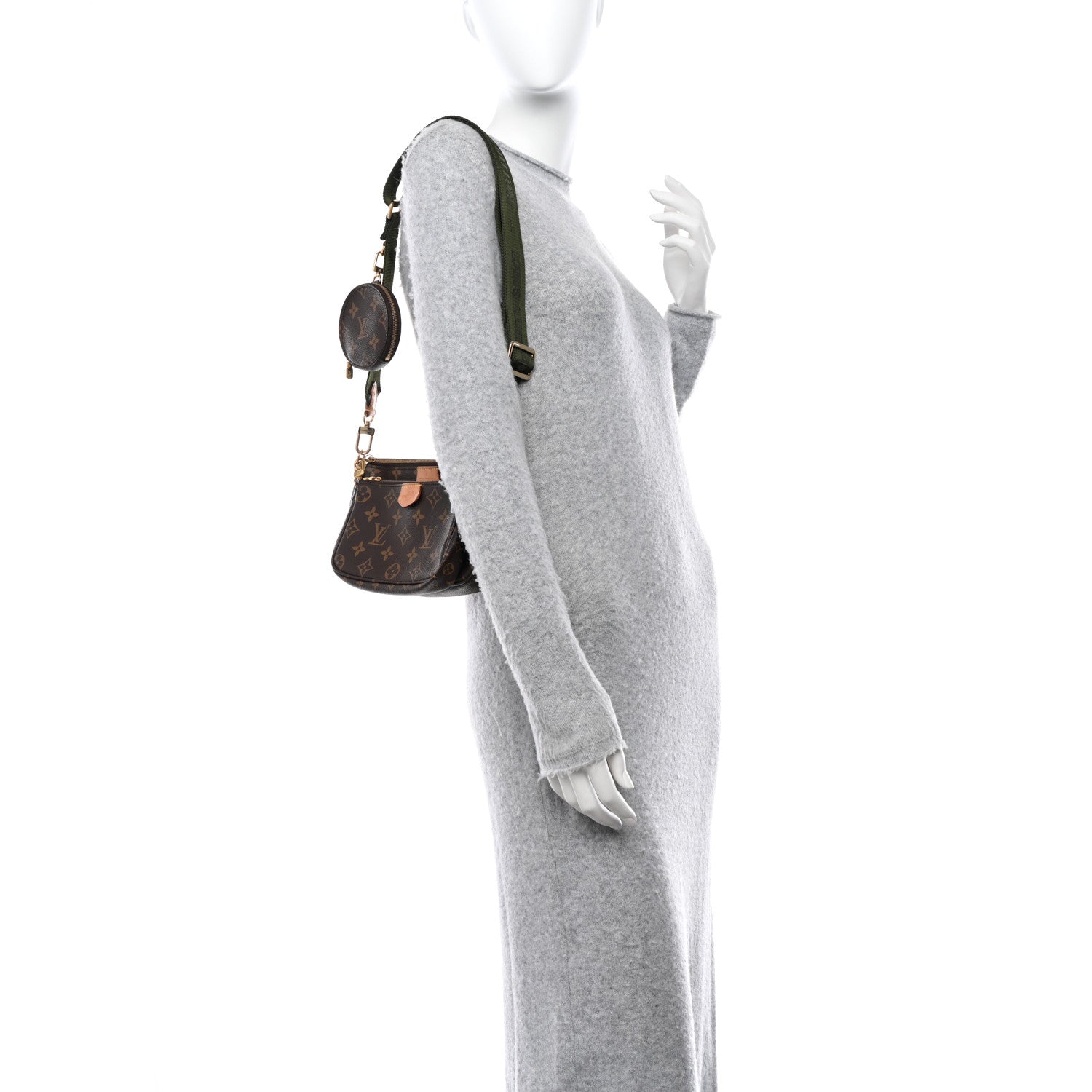 Louis Vuitton LOUIS VUITTON Monogram Multi Pochette Accessories Kaki 2 of 10