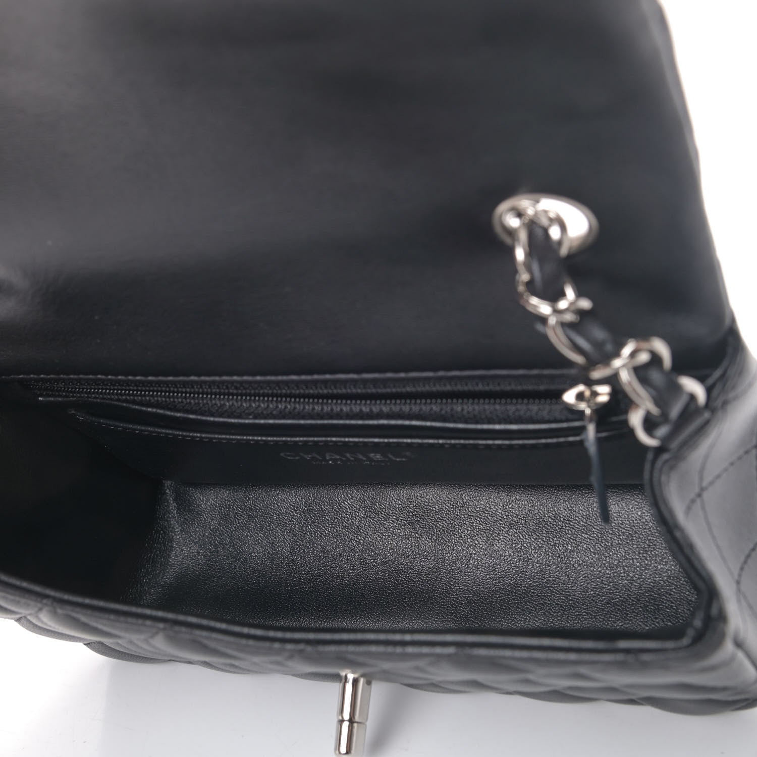 Chanel Lambskin Quilted Mini Rectangular Flap Black 4 of 4