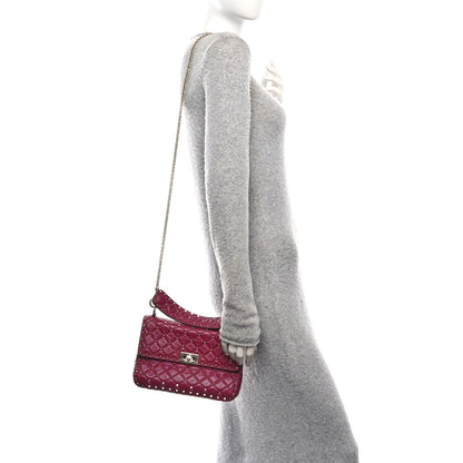 Valentino Garavani Nappa Medium Rockstud Spike Shoulder Bag Camelia 2 of 8