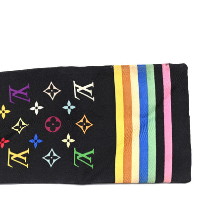 Louis Vuitton Silk Monogram Multicolor Bandeau Black 3 of 4