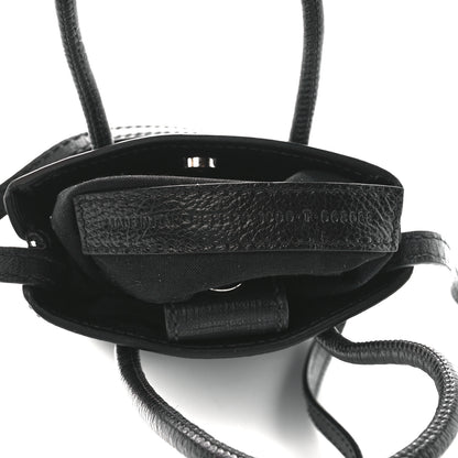 Balenciaga Squared Calfskin Logo Shopping Phone Holder Bag Black 7 of 11