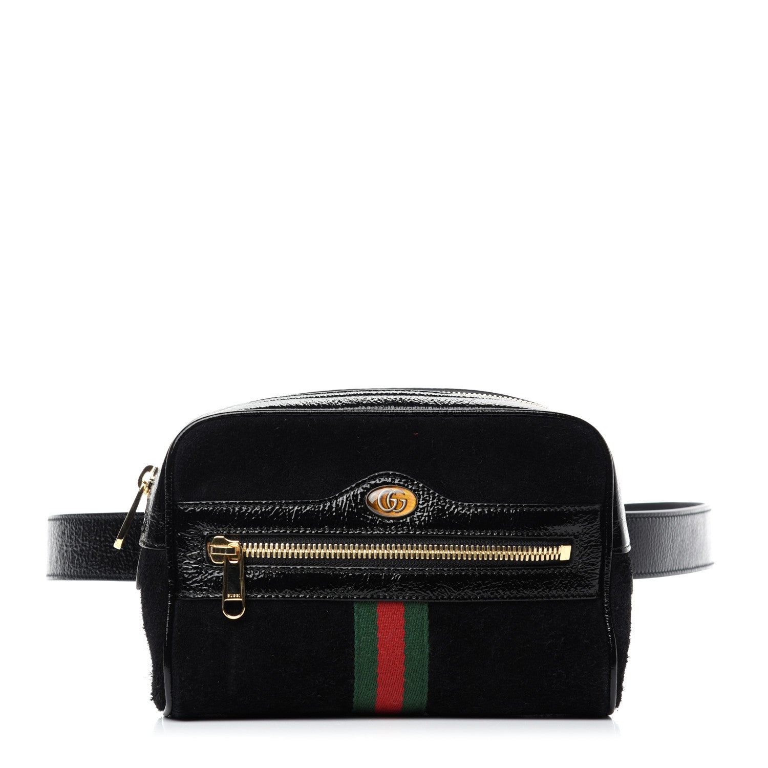 Gucci Suede Small Ophidia Belt Bag 85 34 Black 1 of 10