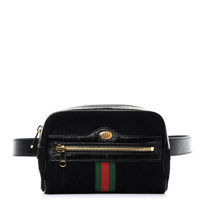 Gucci Suede Small Ophidia Belt Bag 85 34 Black 1 of 10