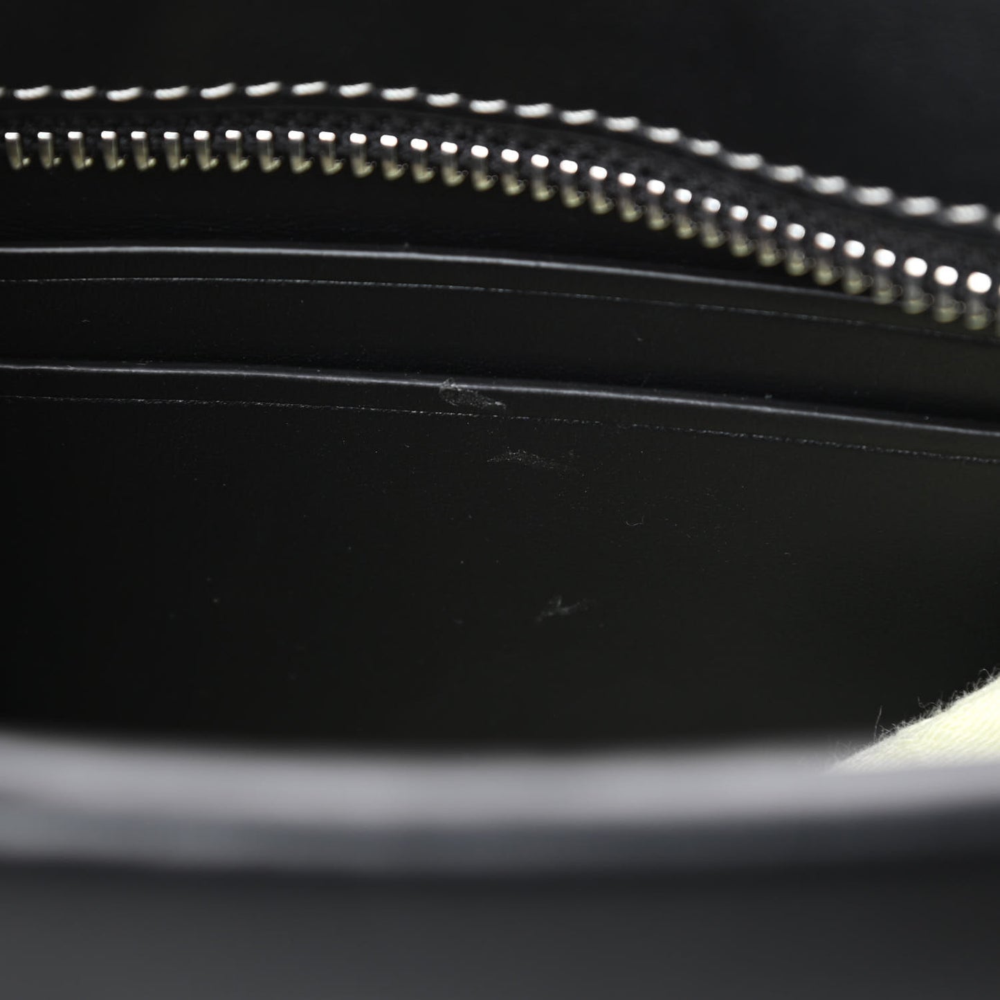 Canvas Calfskin Foldover Pocket Bag Black