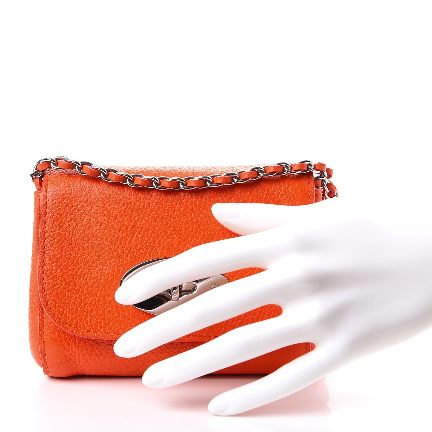 Small Classic Grain Calfskin Mini Lily Manadrin