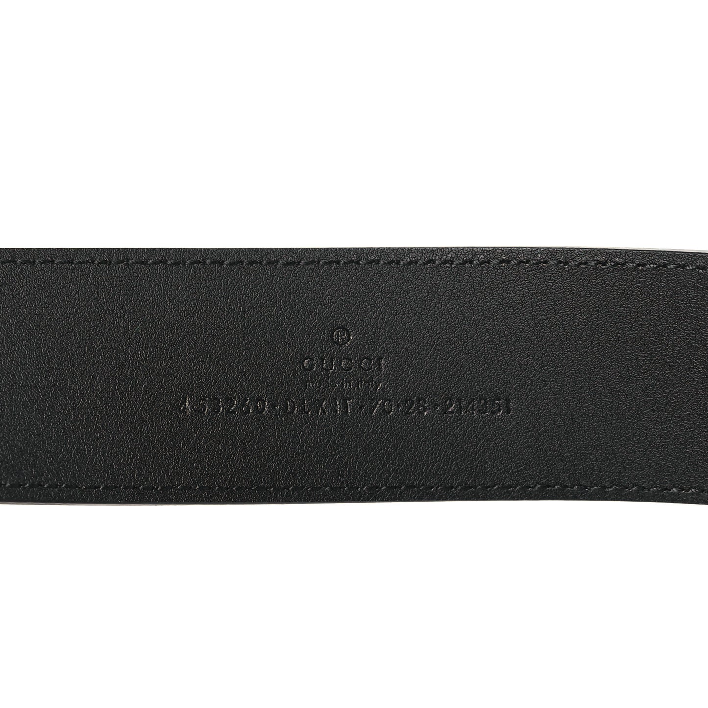 Moon Calfskin Pearl Double G 40mm Belt 70 28 Black Cream