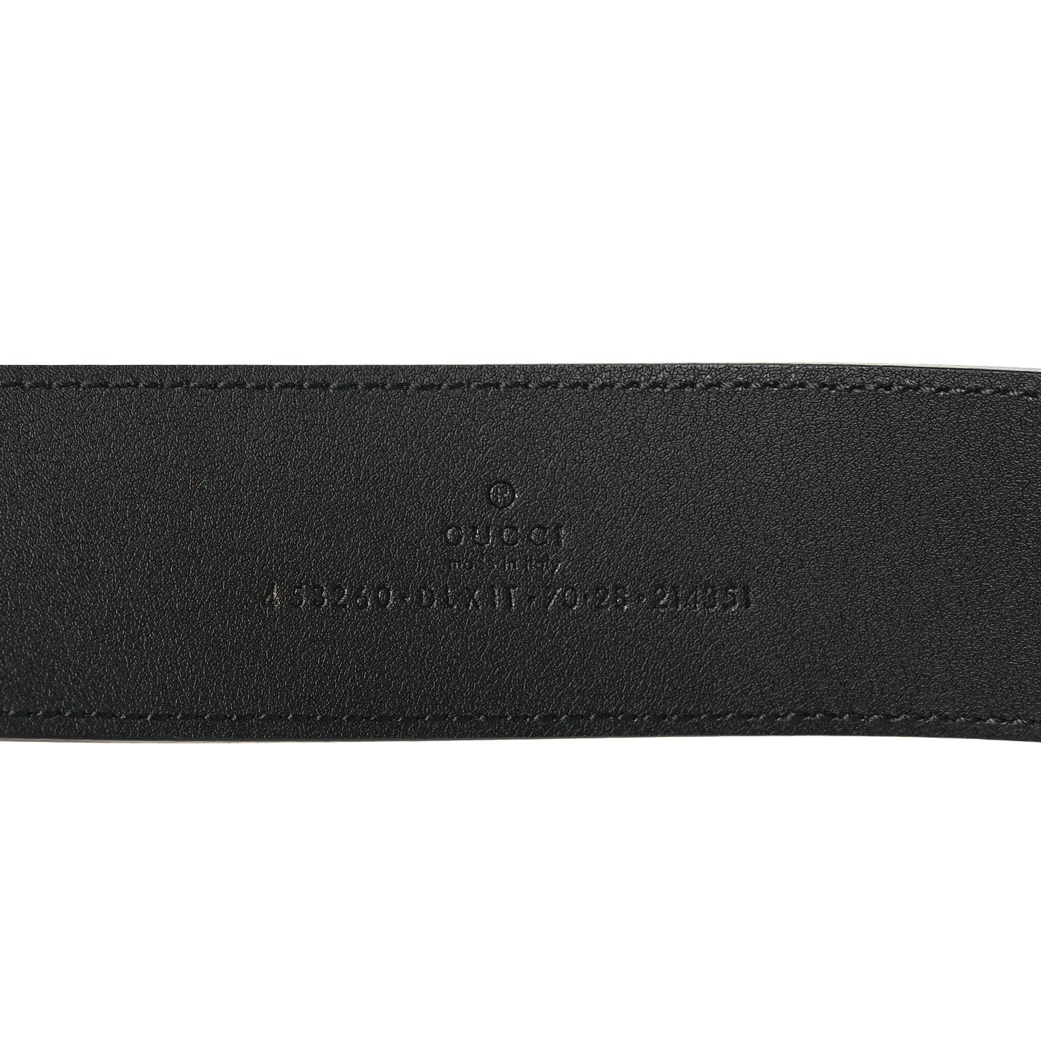 Gucci Moon Calfskin Pearl Double G 40mm Belt 70 28 Black Cream 4 of 5