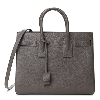 Saint Laurent Grained Calfskin Small Sac De Jour Fog 1 of 8