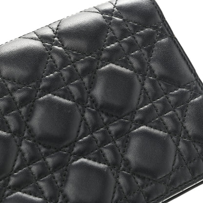 Christian Dior Lambskin Cannage Lady Dior Convertible Clutch Black 21 of 21