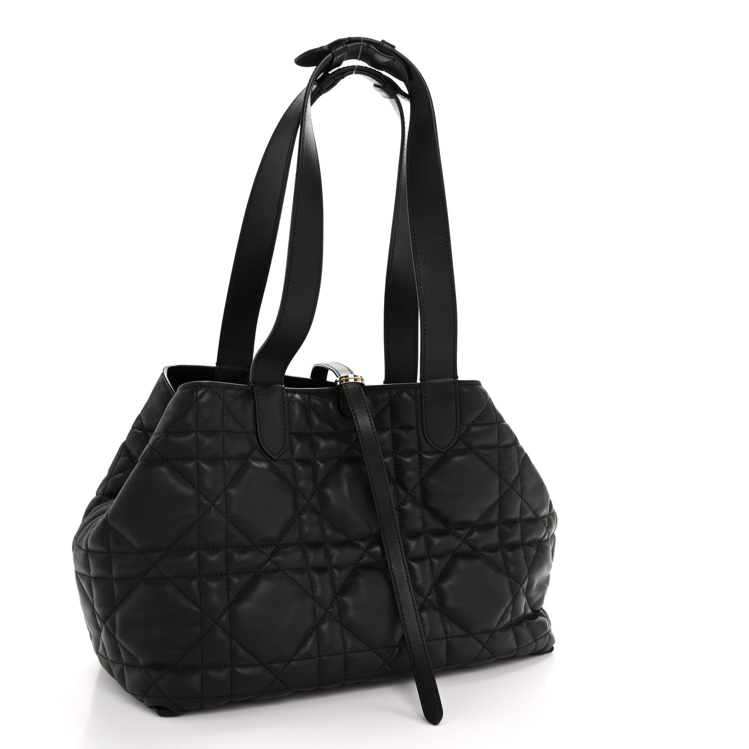 Christian Dior Calfskin Macrocannage Medium Toujours Black 1793108