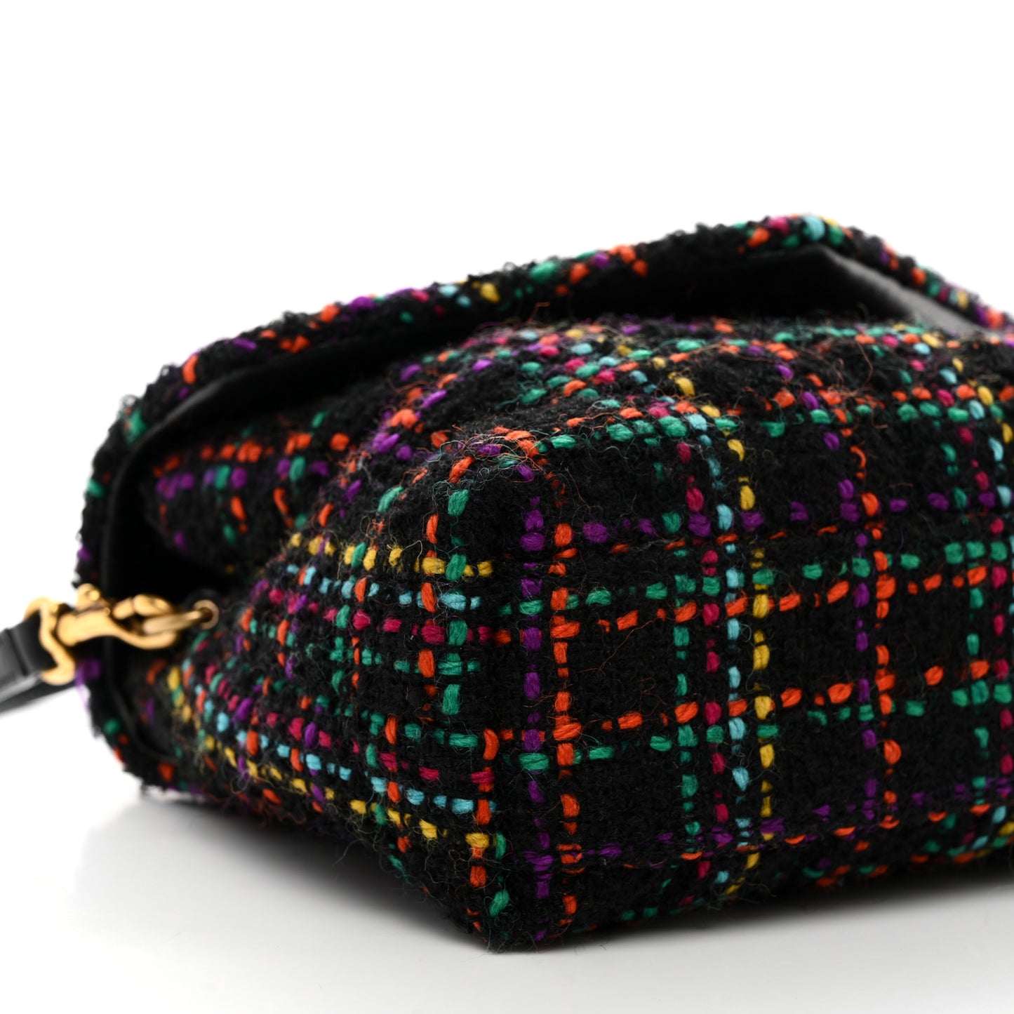 Tweed Toy Loulou Shoulder Bag Black