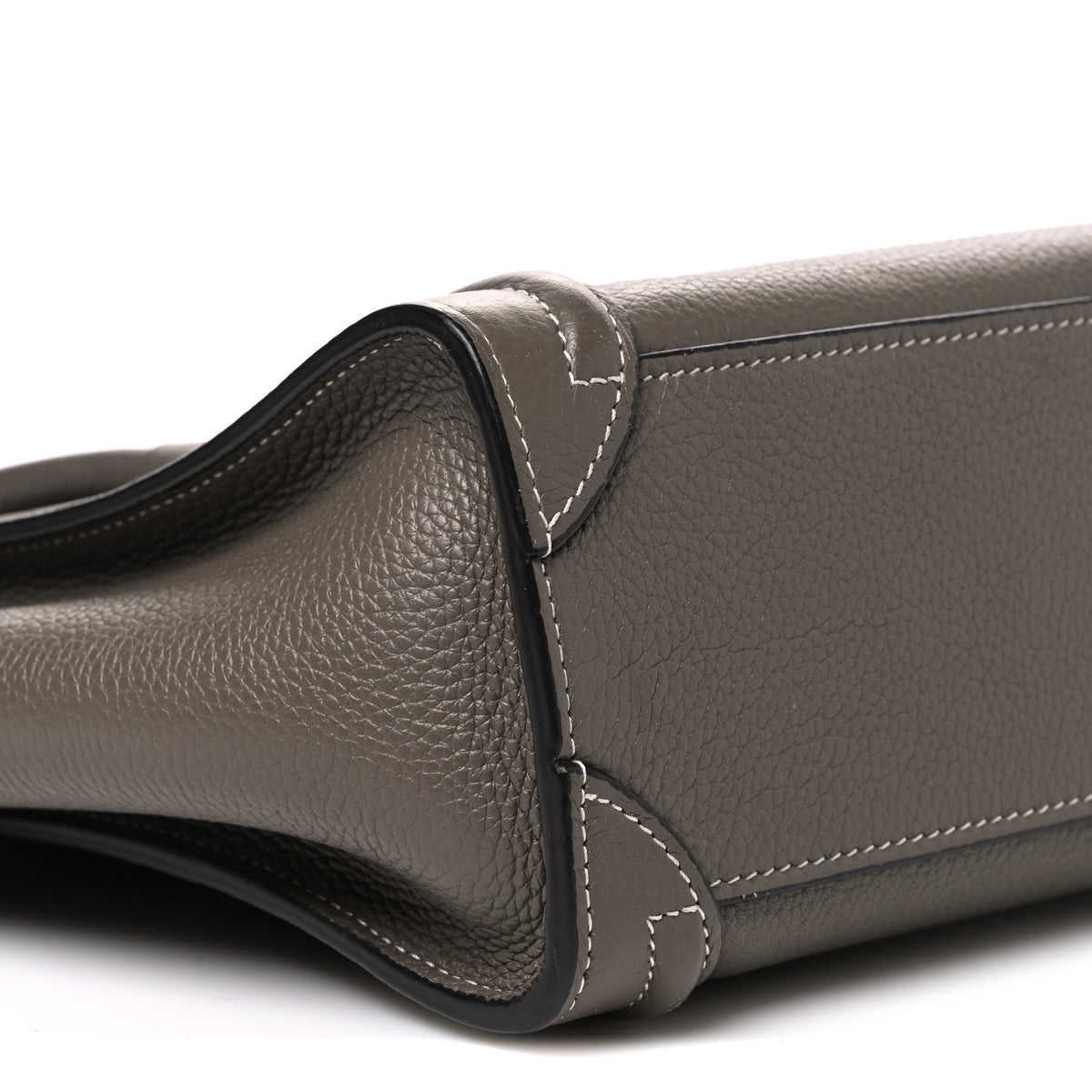 Celine Drummed Calfskin Nano Luggage Souris 10 of 11