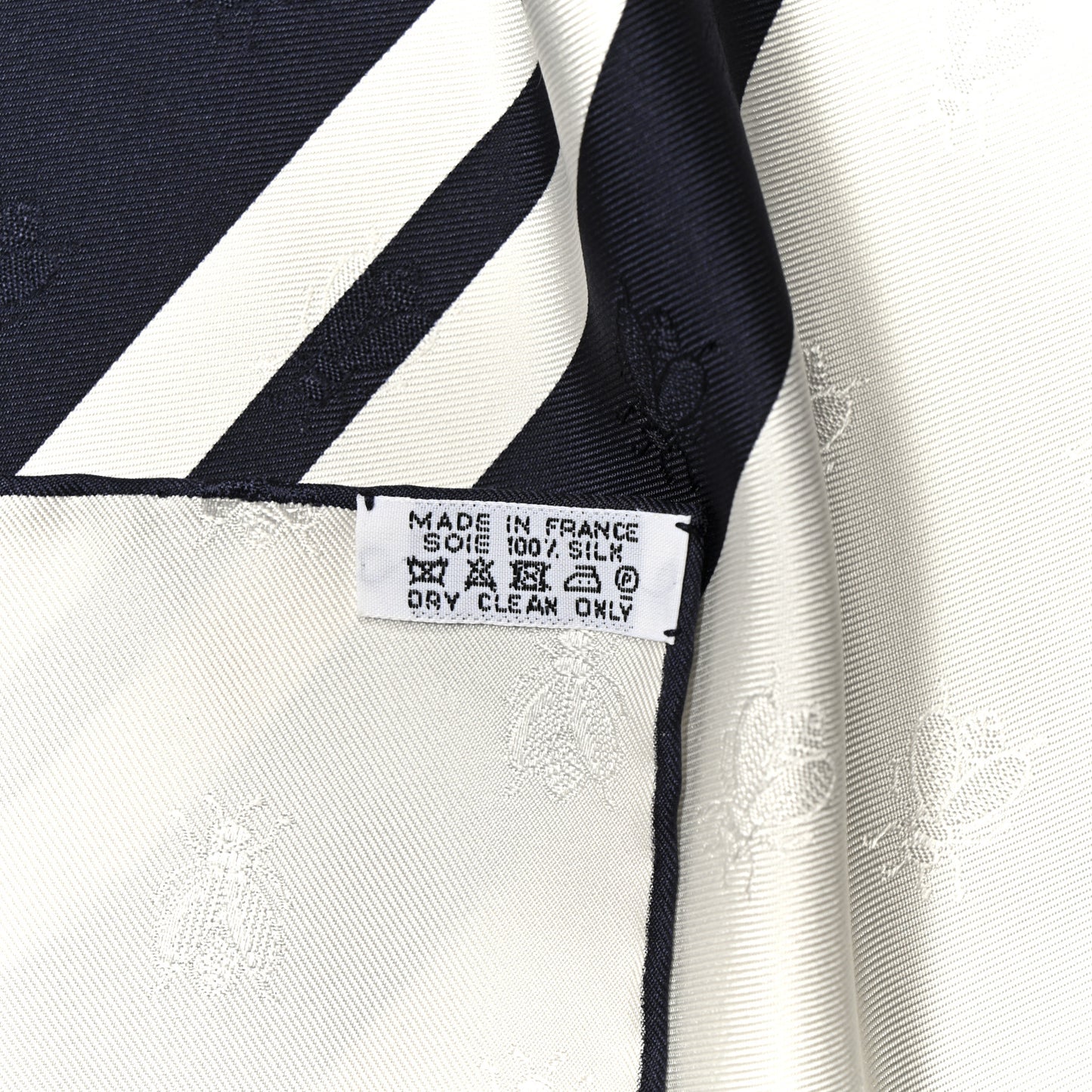 Silk Brides De Gala Quadri Tattoo Scarf 90 Marine White Bourgogne