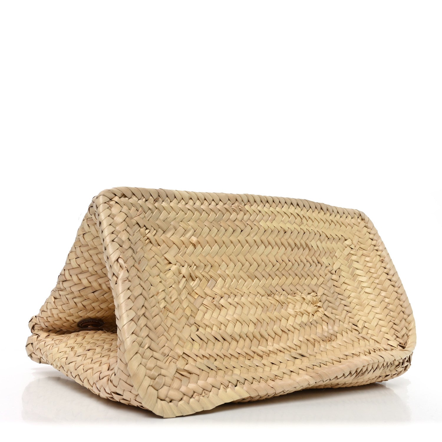 Miu Miu Raffia Braided Handle Tote Beige Cognac 4 of 9