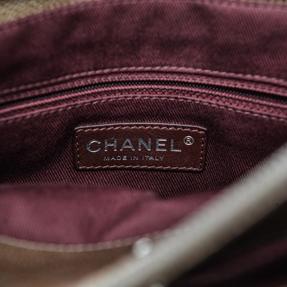 Chanel Crumpled Grained Calfskin CC Crave Tote Brown 6 of 7