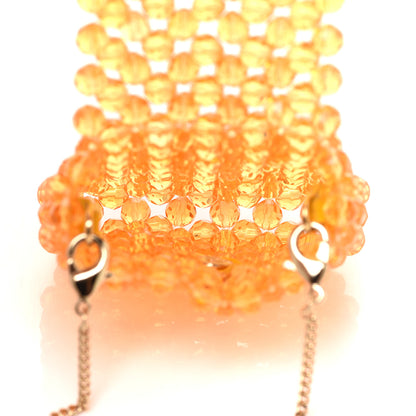 Fendi Glass Vitello King Beaded Mini Pico Baguette Charm Orange 5 of 7