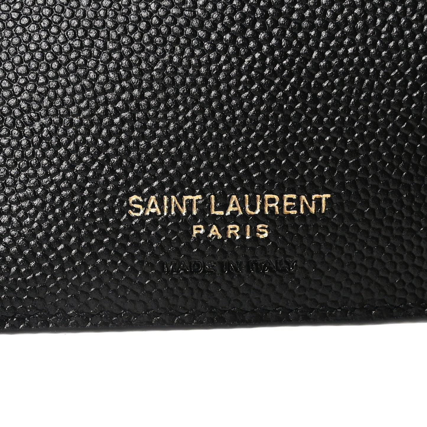 SAINT LAURENT Grain De Poudre Matelasse Chevron Monogram Zipped Two-Part Wallet Black