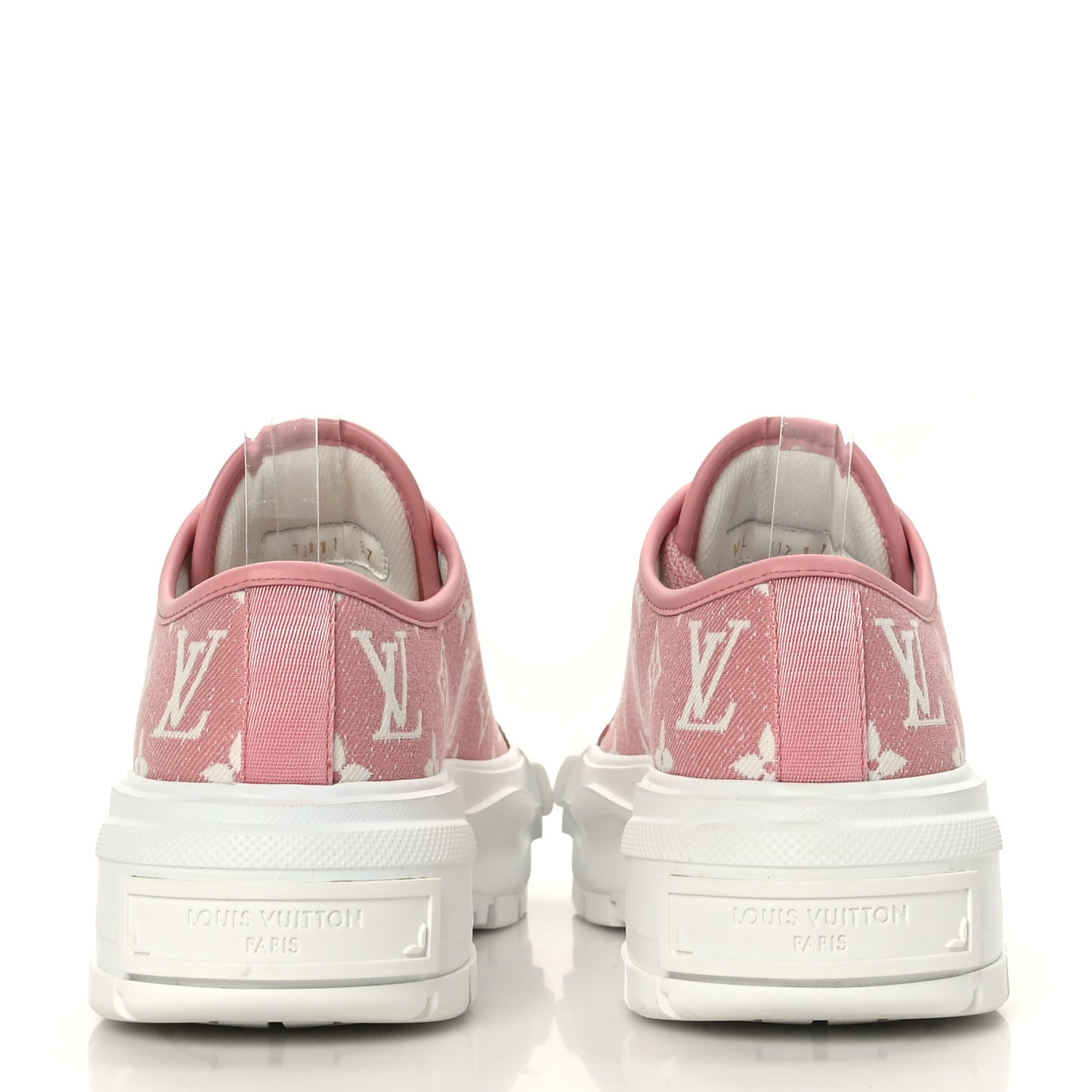 Denim Monogram Squad Sneakers 37 Pink