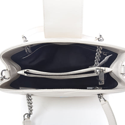 Saint Laurent Calfskin Y Quilted Monogram Small Loulou Shopper Cream Souffle 6 of 12