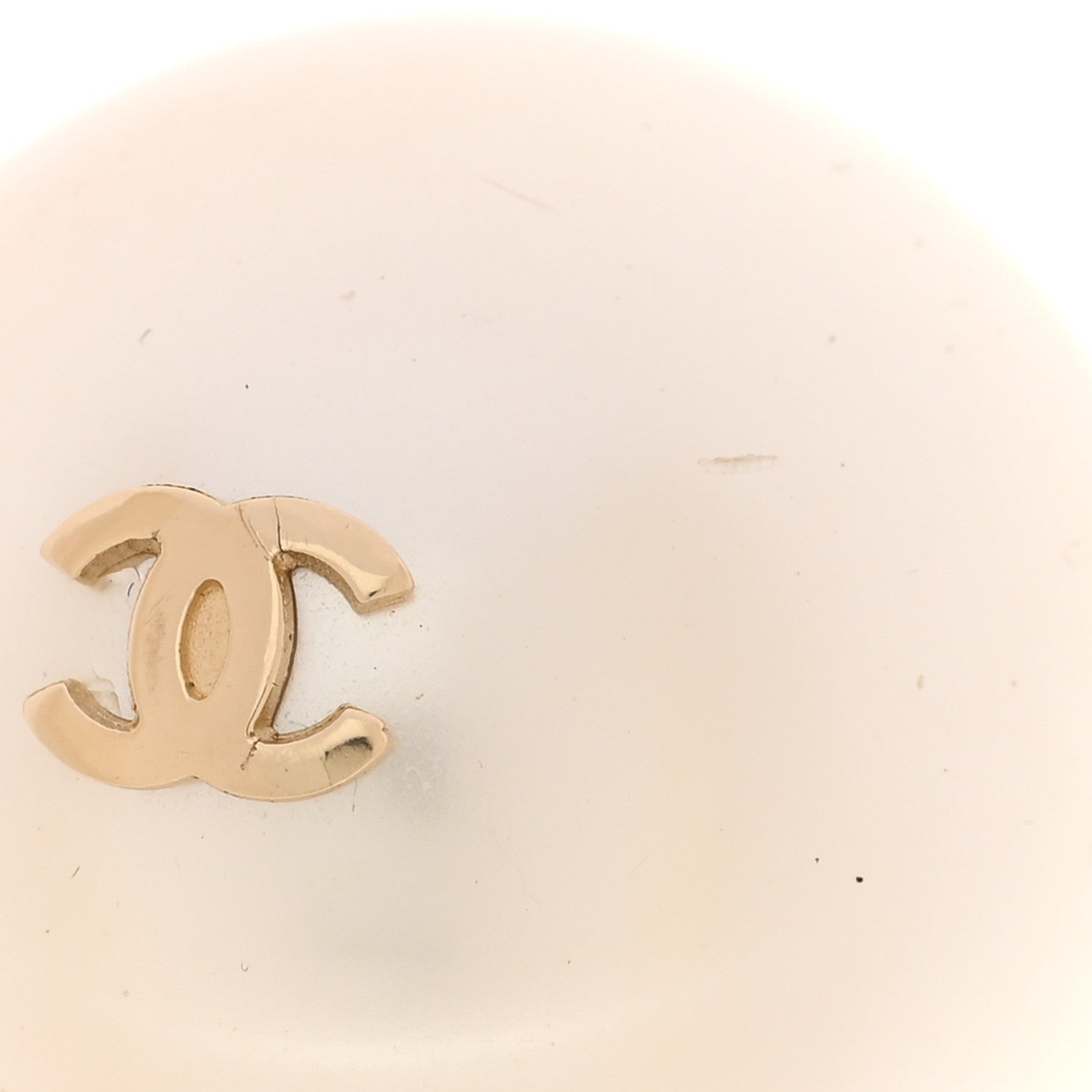 Chanel Pearl CC Hair Tie Black Gold Pearly White 5 of 6