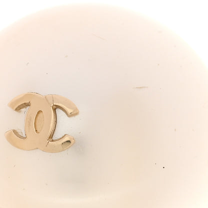 Chanel Pearl CC Hair Tie Black Gold Pearly White 5 of 6